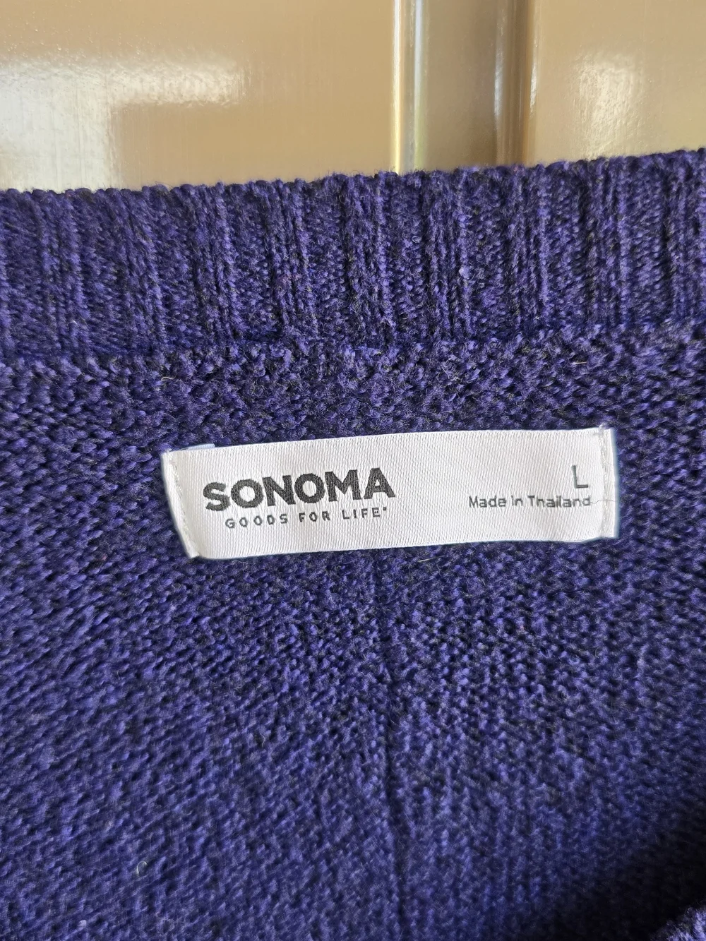 Sonoma Deep Navy V-Neck Relaxed Sweater